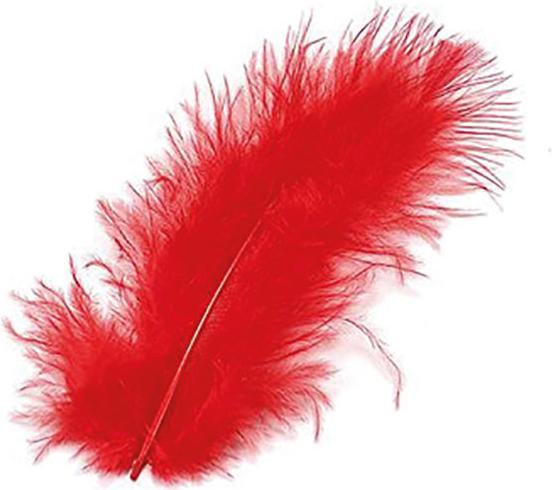 Actual product image Glorex Marabou feathers red
