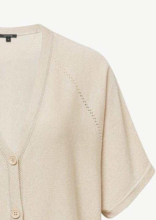 Actual product image Comma Strickjacke Schimmernder Feinstrick-Cardigan mit Fledermausärmeln (L)