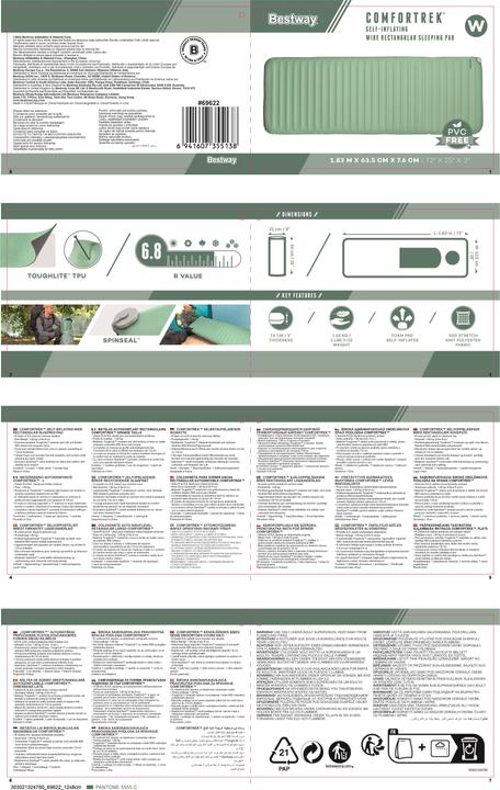 Image du produit Bestway Matelas autogonflant large rectangulaire ComforTrek