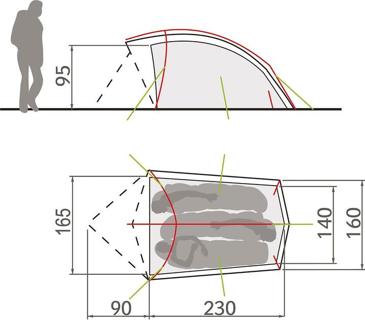 Produktbild Vaude Taurus (Kuppelzelt, 2.70 kg, 3 Personen)