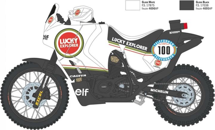 Actual product image Italeri 1:9 Cagiva Elephant 850 Winner 1987