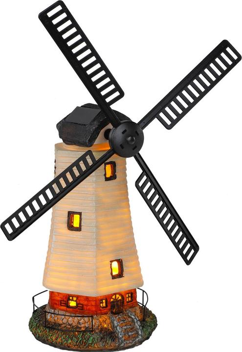 Produktbild HI 2er-Set Solar-WindmÃ¼hle mit beleuchteten Fenstern