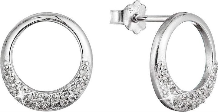 Immagine prodotto Evolution Group Minimalist Silver Earrings With Zircons 11528.1 Crystal (Argento)
