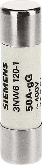 Actual product image Siemens Ceramic fuse MT 50A 400V AC 14x51mm 3NW6120-1 (50 A)