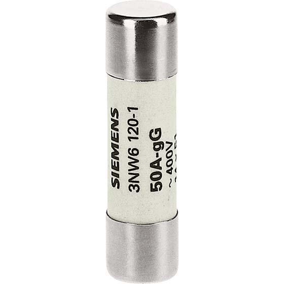 10x Siemens, Sicherung, Keramiksicherung MT 12A 500V AC 14x51mm 3NW6106-1 (Zylindersicherung, 12 A)