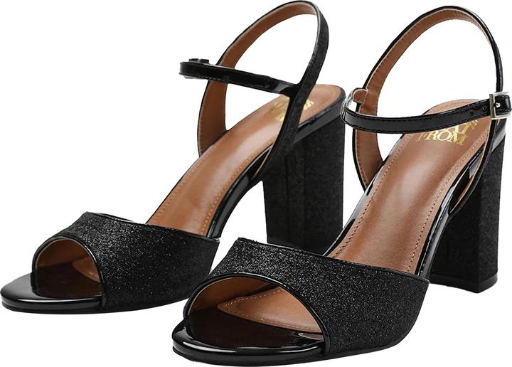 Actual product image Where's That From Womens/Ladies Florence Ankle Strap Medium Block Heel High Heels (37)