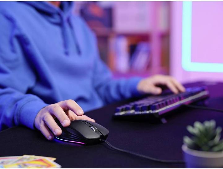 Productafbeelding Trust GXT924 YBAR+ GAMING MUIS ZWART (Bedraad)