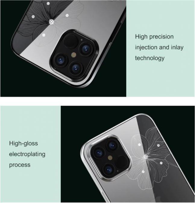 Produktbild Devia Crystal Flora case iPhone 12/12 Pro blue (Apple iPhone 12)