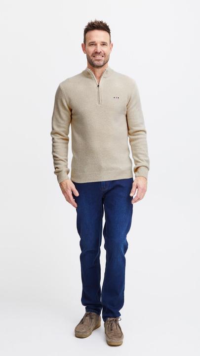 Actual product image FQ1924 KyleFQ halfzip lambswool knit - Sweater - 21900367 (3XL)