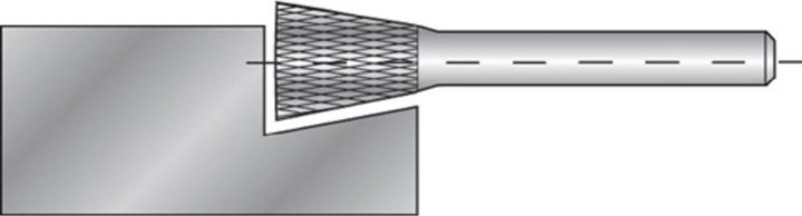 Produktbild Ruko Frässtift WKN D.6mm Kopf-L.8mm Schaft-D.6mm HM Verz.KVZ 4