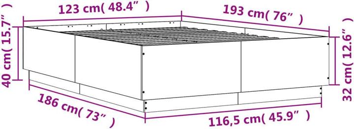 Image du produit vidaXL Bettgestell (120 x 190 cm)