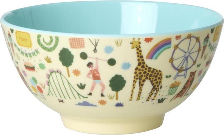 Rice - Melamine Bowl with Fun Fair Print - Mint - Medium