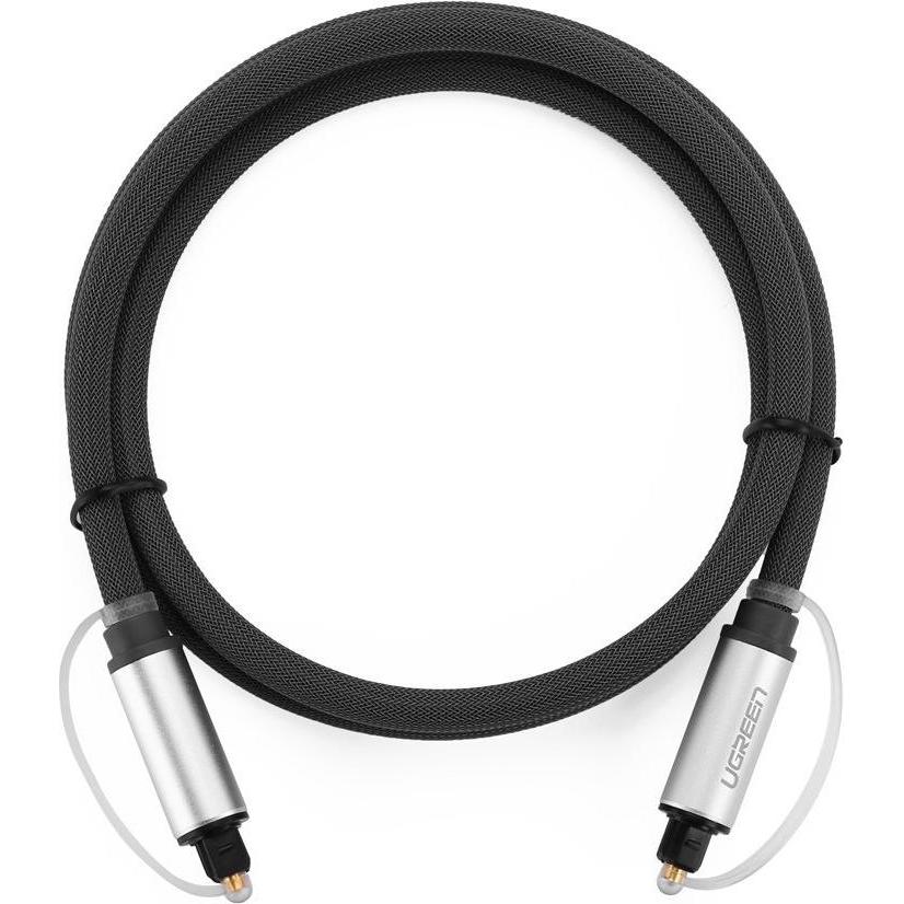 Thumbnail - Ugreen AV108 Toslink Audio optical cable, braided aluminum, 1m (grey) (1 m, TOSLINK), Audio Kabel