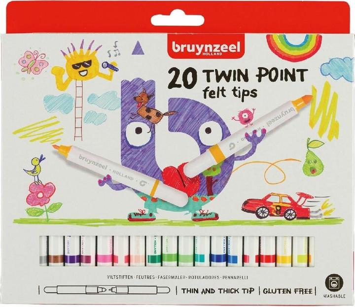 Produktbild Bruynzeel Filzstifte Twin Point 20St 5+ (20x)