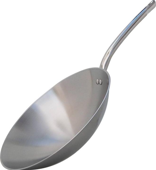 de Buyer Poêle à wok à induction (36 cm, Wok, Acier inoxydable)