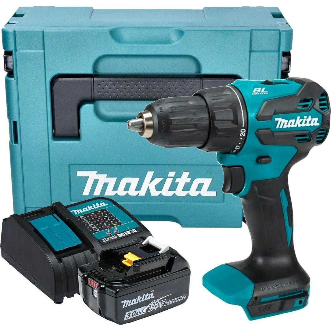 Makita, Trapano + Avvitatore a batteria, Akku-Schlagbohrschrauber LXT DHP490SF1J 1x3.0Ah