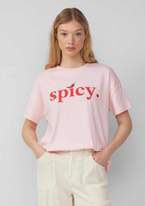 Immagine prodotto S.Oliver T-Shirt Baumwollshirt mit überschnittener Schulter und Frontprint (S)