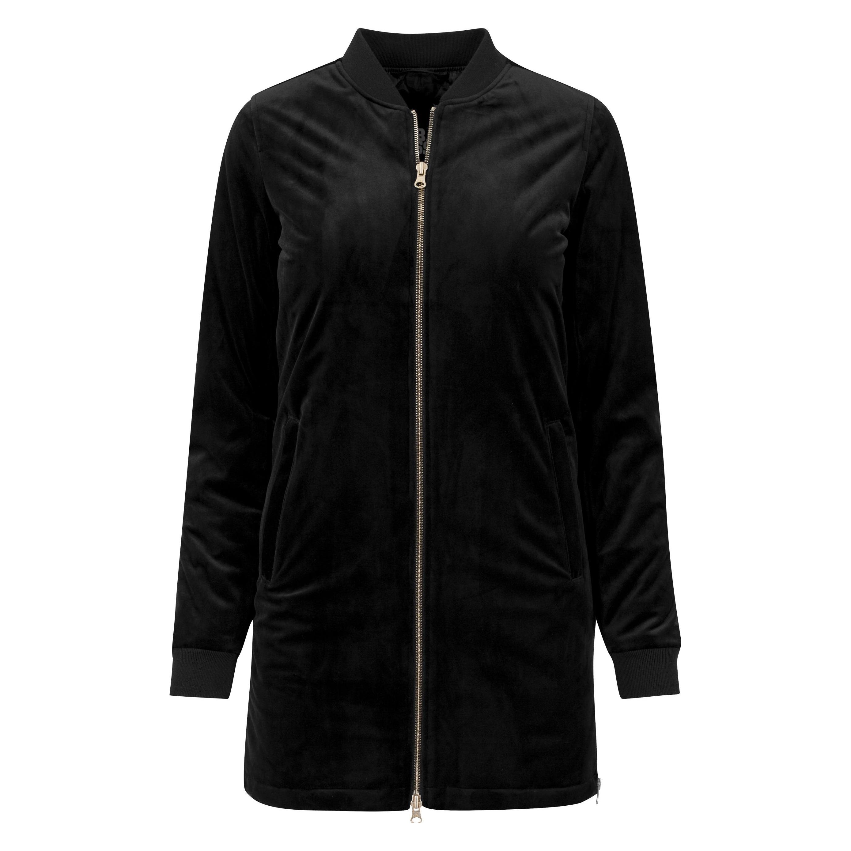 Urban Classics, Damen, Leichte Jacken, Ladies Long Velvet Jacket, Schwarz, (Xs)