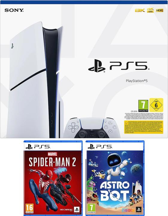 Produktbild Sony PlayStation 5 Slim + Spiderman 2 + Astrobot