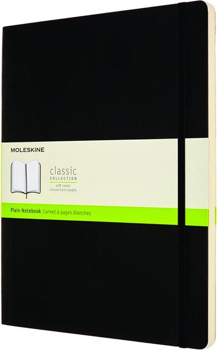 Produktbild Moleskine Classic Notizbuch XXL (21,6x27,9 cm), blanko, Softcover, 192 Seiten, schwarz (Blanko, Weicher Einband)