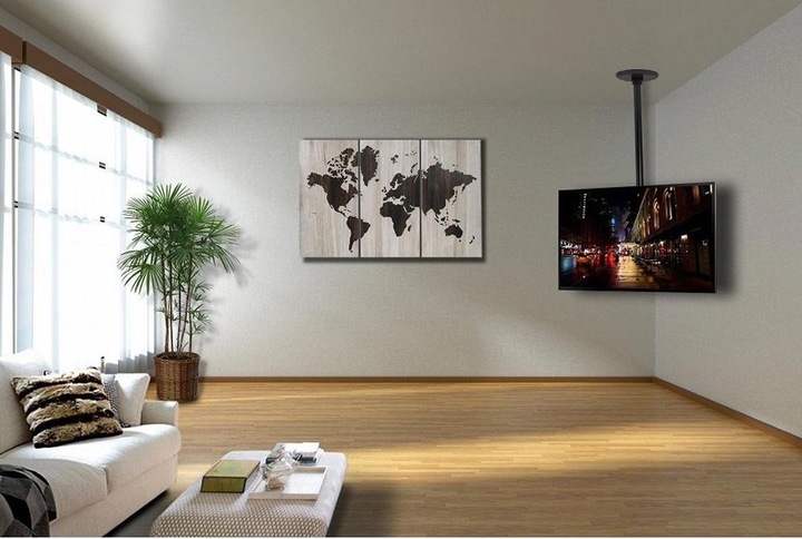 Image du produit Techly Support pour écran LCD - acier - noir - Taille d'écran : 58.4-94 cm (23"-37") (Divers)