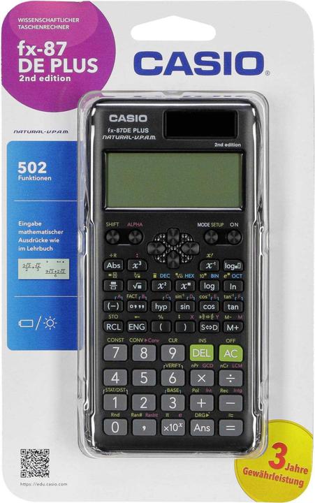 Produktbild Casio FX-87DE Plus 2nd Edition (Solarzellen, Batterien)