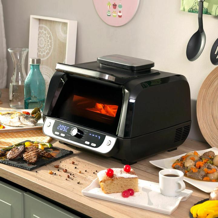 Actual product image InnovaGoods Hot air fryer with grill, accessories and recipe book Fryinn 12-in-1 6000 3400 W 6 L