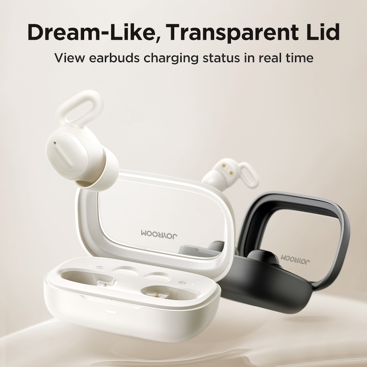 Actual product image Joyroom JR-TS1 Cozydots Series TWS headphones with Bluetooth 5.3 and noise cancellation - white (NC, 4 h, Wireless)