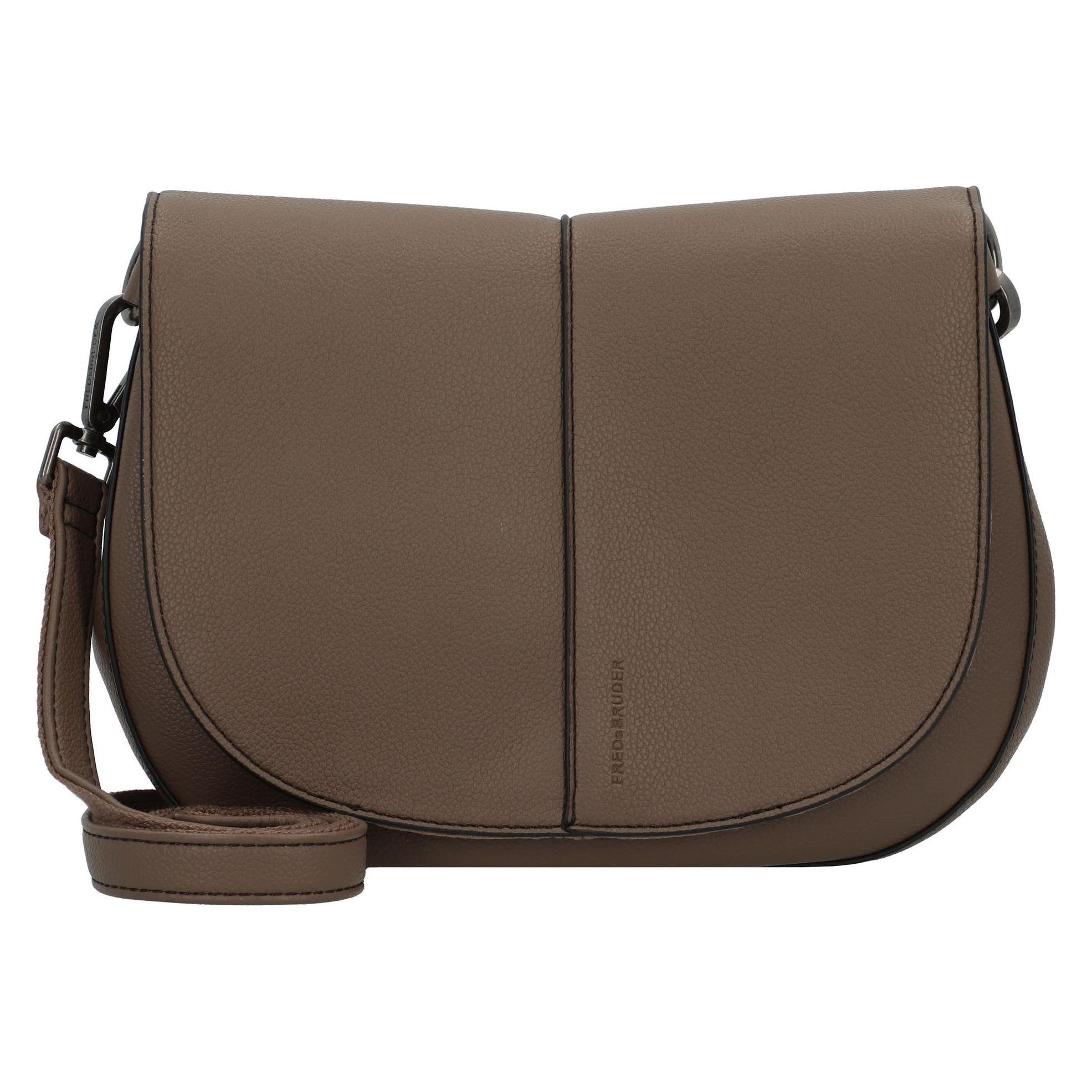 FredsBruder, Damen, Handtasche, Bestie Umhängetasche Leder 26 Cm, Grün, Braun