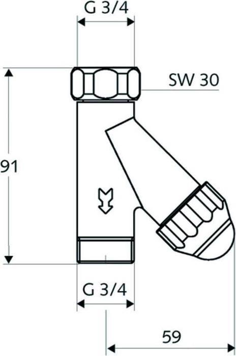 Immagine prodotto Schell Raccordo filtro cromato DN 20