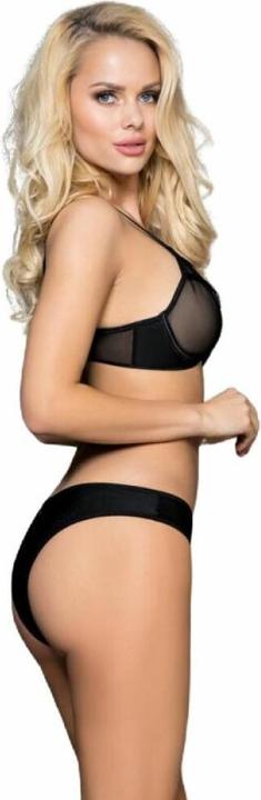 Produktbild Subblime Transparenter Bügel-BH mit dekorativen Bändern plus Slip (L, XL)