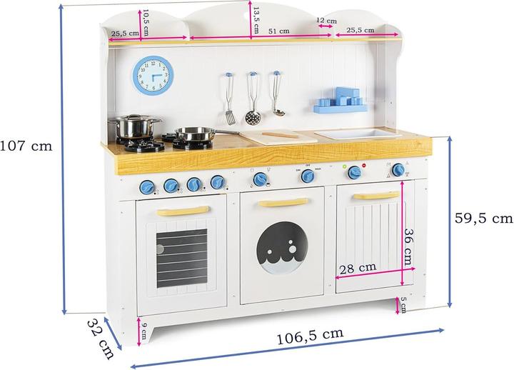 Image du produit Leomark Grosse Kinder-Holzküche Saint Tropez