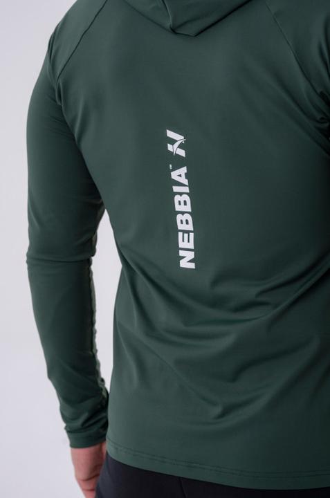 Image du produit Nebbia T-shirt à manches longues avec une capuche 330 vert foncé (XL)