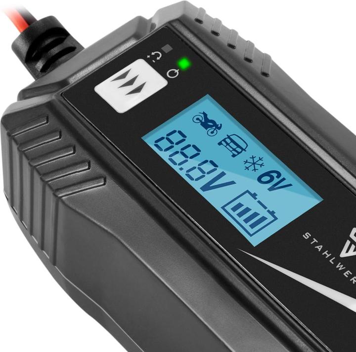 Image du produit Stahlwerk Batterieladegerät IBC-50 ST mit Mikroprozessor und 4 Lademodi (12V, 6V, 5 A)
