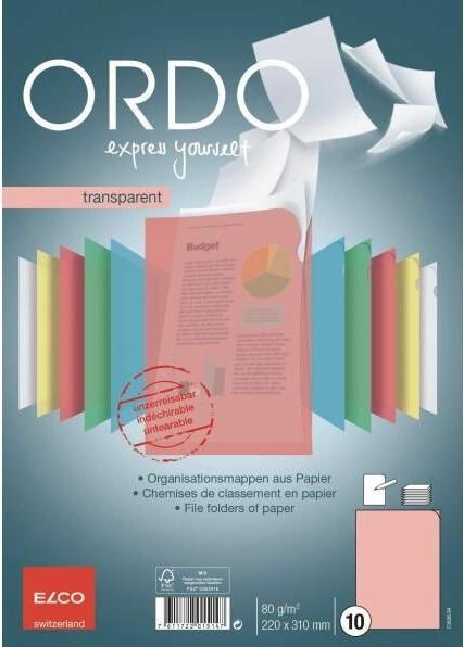 Image du produit Elco Couverture transparente Ordo A4 (A4, 10x)