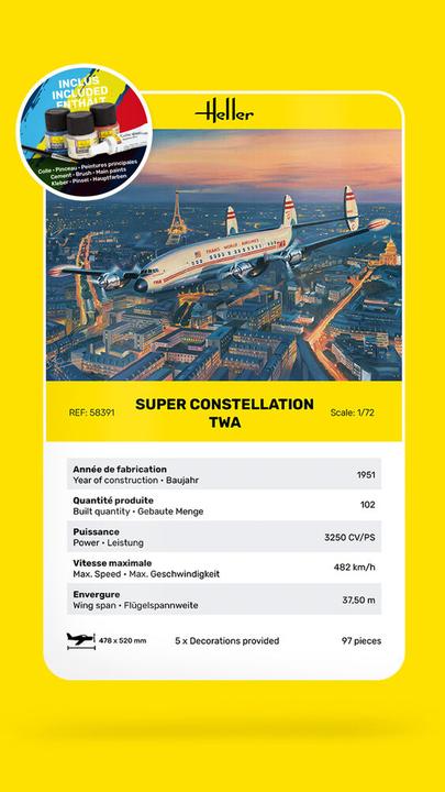 Image du produit Heller STARTER KIT Super Constellation TWA