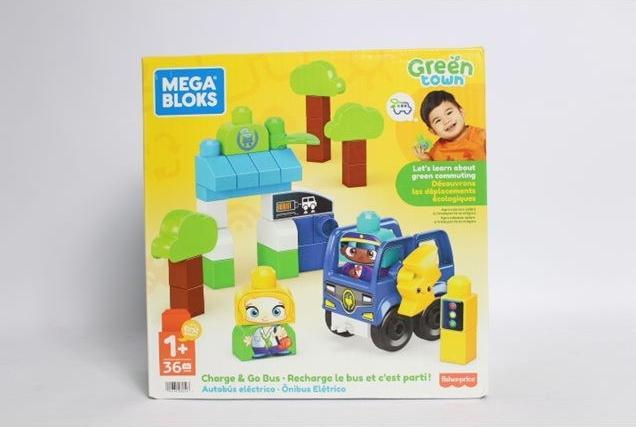 Produktbild Mega Construx Bloks Green Town Aufladen & Fahren Bus Set HDX90, Bauspielzeug für Kleinkinder