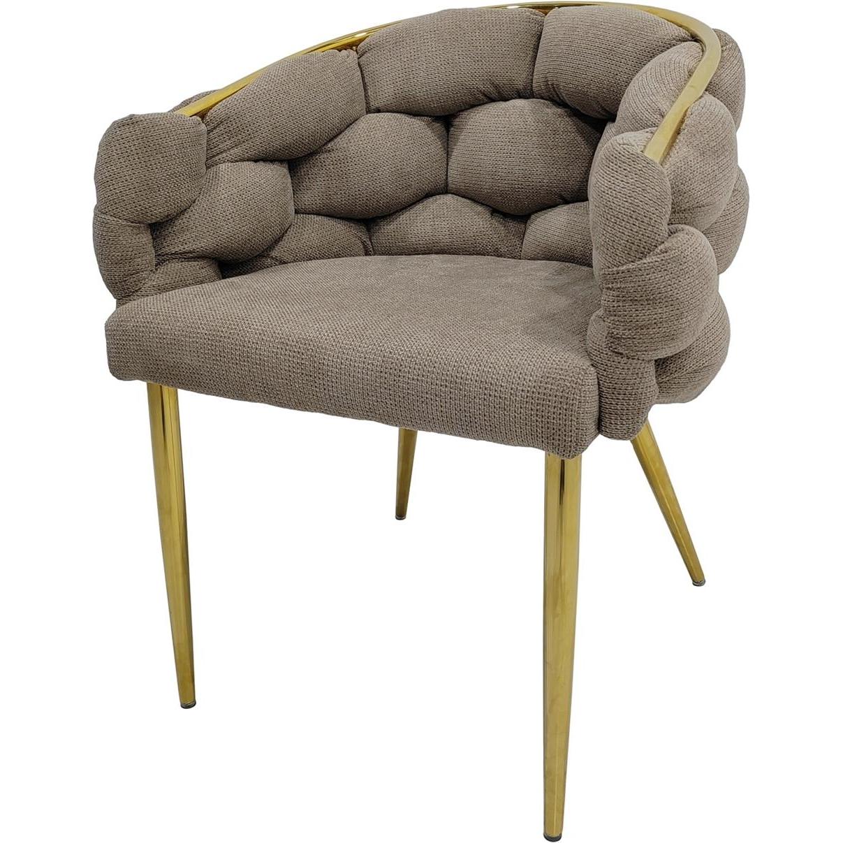 HTI-Living, Stühle, Stuhl Alsen Gold Braun