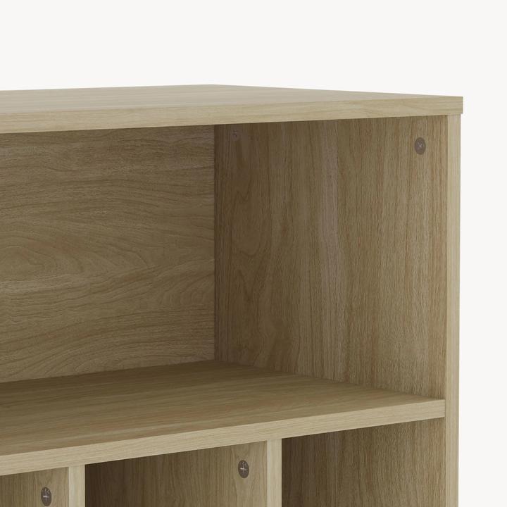 Actual product image En.Casa Bücherregal Kistiandi 137x60x35 cm Eicheoptik, hell (60 x 35 x 137 cm)