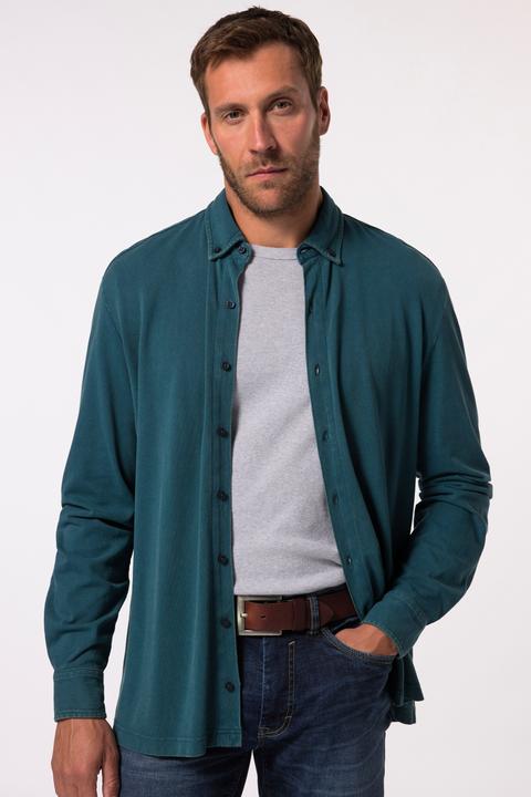 Produktbild JP1880 JP 1880 Piqué-Hemd, Langarm, Button-Down-Kragen, Vintage-Look, Modern Fit (7XL)