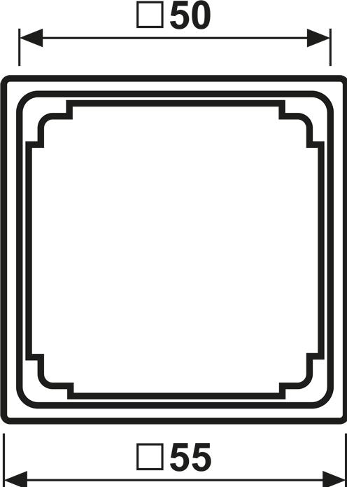 Actual product image JUNG Intermediate frame sw A 55x55mm RAL9005 A590ZSW