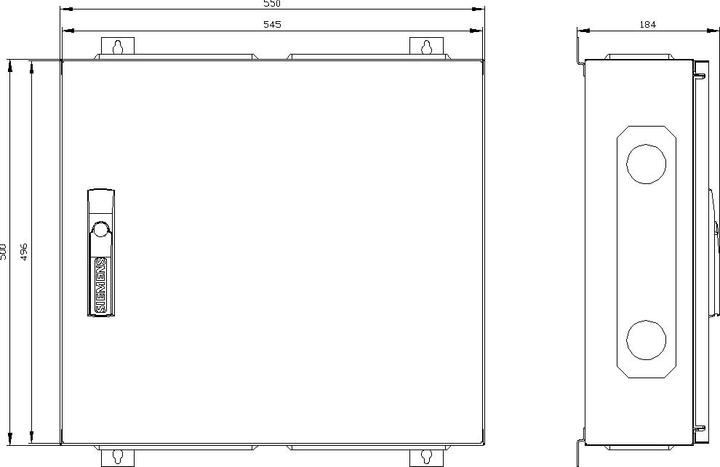 Actual product image Siemens ALPHA 60 wall cabinet surface mounted distribution panel IP43 protection class 2.