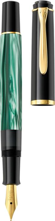 Image du produit Pelikan Stylo plume (Noir, Or, Vert, Couleur du marbre, 1 x)