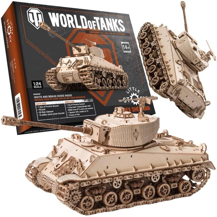 Actual product image Nice Idea Holzpuzzle 3D - M4A3E8 Sherman