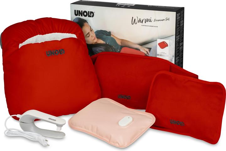 Produktbild Unold 86023 Wärmi Premium Set rot elektr. Heizkissen + Fusswärmekissen (Bettflasche mit Bezug)