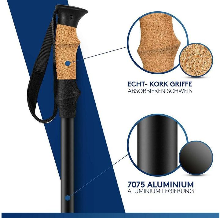 Image du produit Alpen Bears Bâtons de randonnée télescopiques (135 cm, 65 cm)