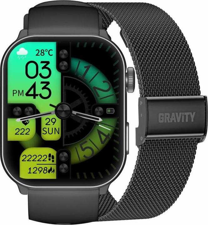 Actual product image Gravity Smartwatch Męski GT28-1 Pasek + Bransoleta Czarny