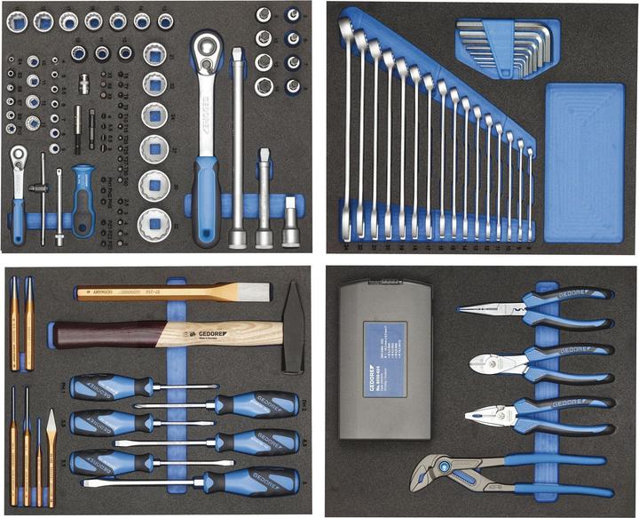 Actual product image Gedore TS-147 Tool assortment in check tool modules, 147 pieces