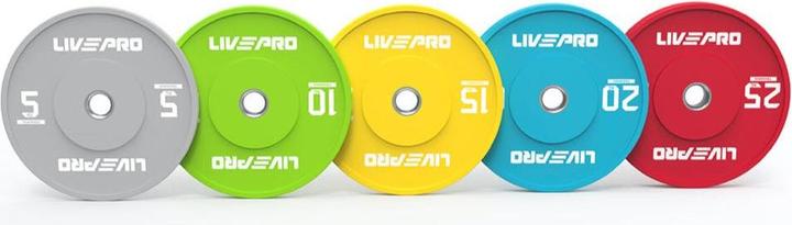 Livepro Gewicht- / Hantelscheibe Bumper Platte (1 x 25 kg)