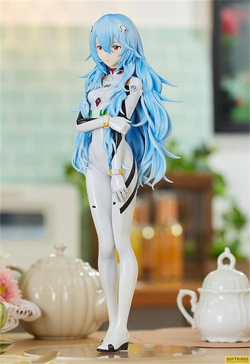 Actual product image Good Smile Company Rebuild of Evangelion Pop Up Parade XL PVC Statue Rei Ayanami: Long Hair Ver. 38 cm